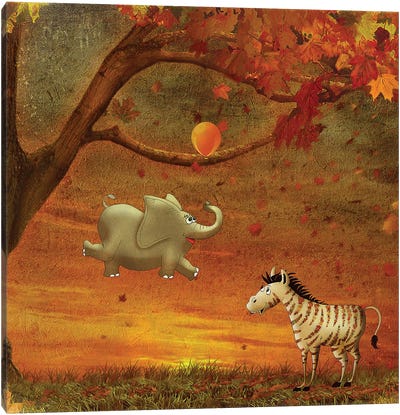 Animals In The Forest Canvas Art Print
