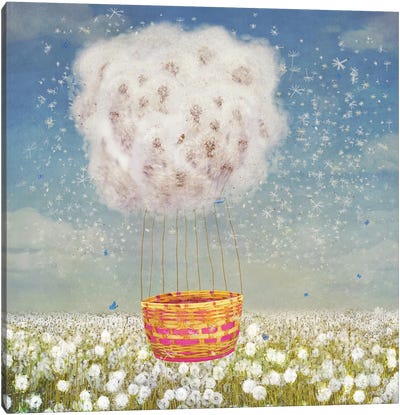 Illustration Art Of Balloon In Form Of Dandelions Canvas Art Print