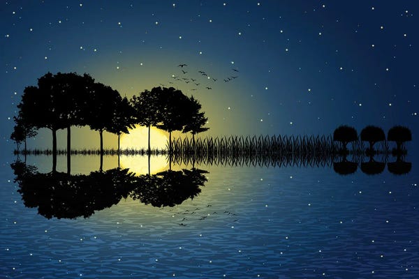 DepositPhotos: Guitar Island Moonlight by psychoshadow