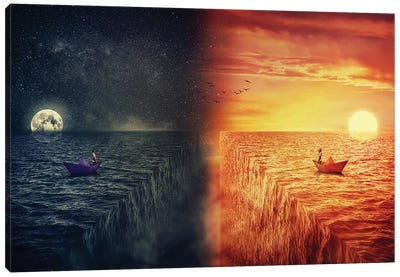 Two Worlds Collide Canvas Art Print