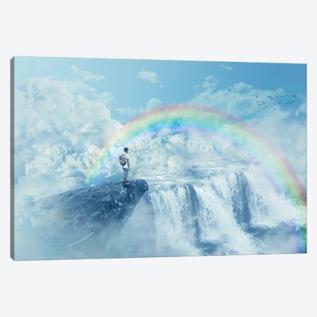 Waterfall In The Sky Canvas Print #DPT757} by psychoshadow Canvas Wall Art
