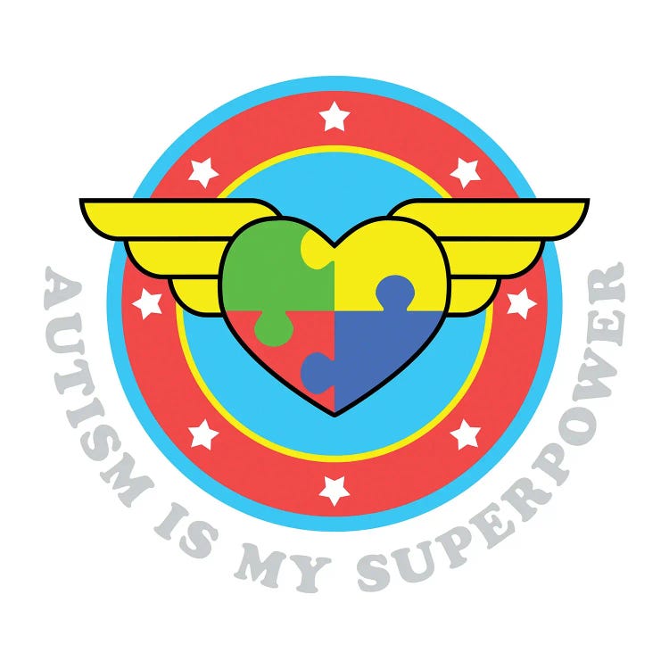 Autism Is My Superpower by arloo wall art