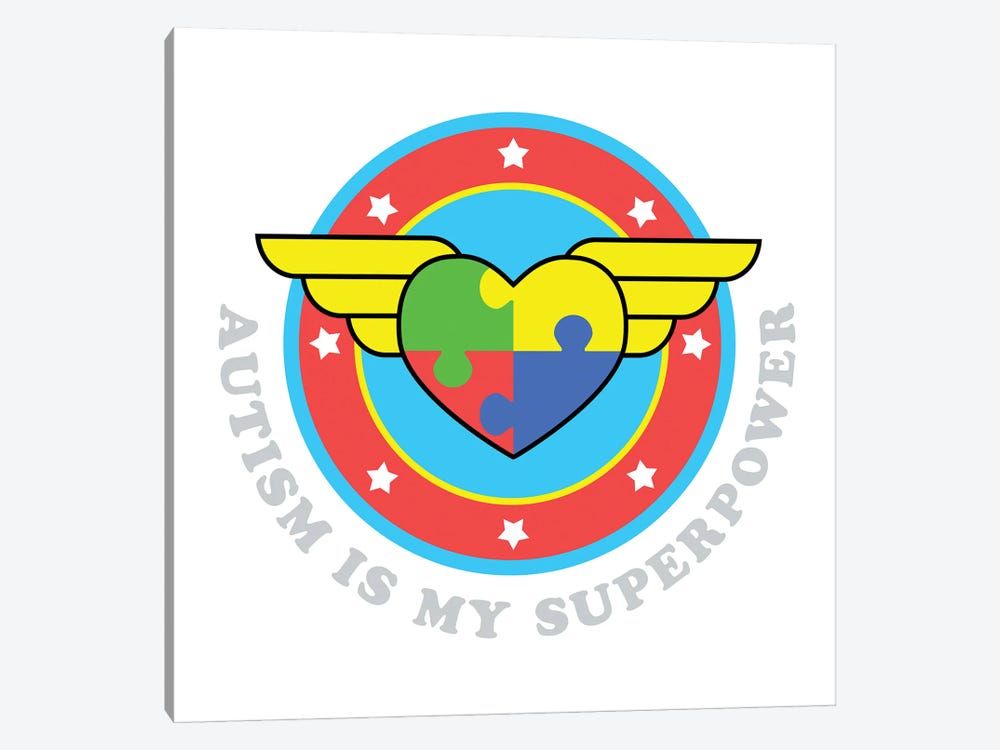 Autism Is My Superpower by arloo 1-piece Canvas Print