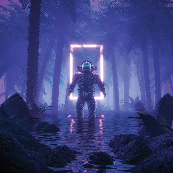 grandeduc: Psychedelic Jungle Astronaut by grandeduc