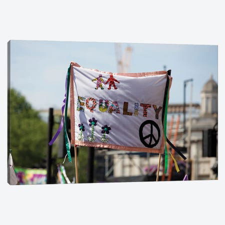 An Equality Banner At A Feminist Protest March Canvas Print #DPT820} by InkDropCreative Art Print
