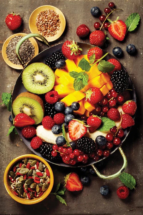 Fresh Fruits And Berries On A Plate