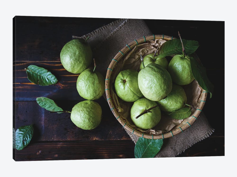 Green Vietnamese Guavas by ThaiThu 1-piece Canvas Art Print
