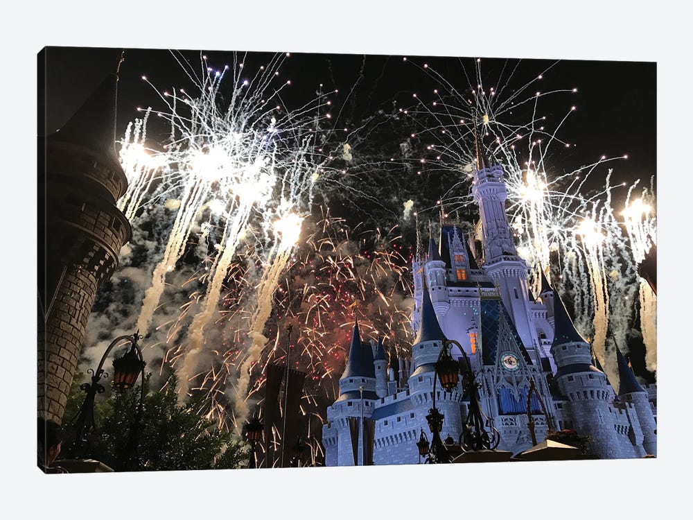 Happily Ever After Fireworks Disney by jekyll 1-piece Canvas Art