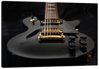 Close Up Of Electric Guitar Canvas Art Print - Music Collection