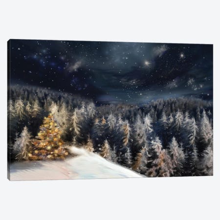 Christmas Landscape Canvas Print #DPT98} by JuliaSha Art Print