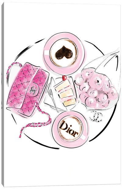 Dior Breakfast Canvas Art Print - Daniela Pavlikova