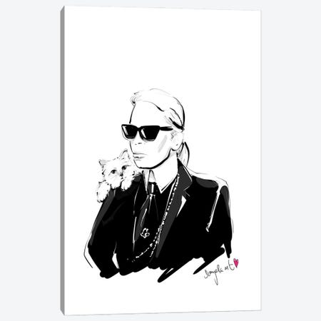 Karl Lagerfeld Canvas Print #DPV22} by Daniela Pavlíková Canvas Wall Art