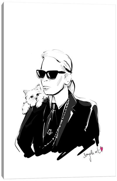 Karl Lagerfeld Canvas Art Print - Daniela Pavlikova