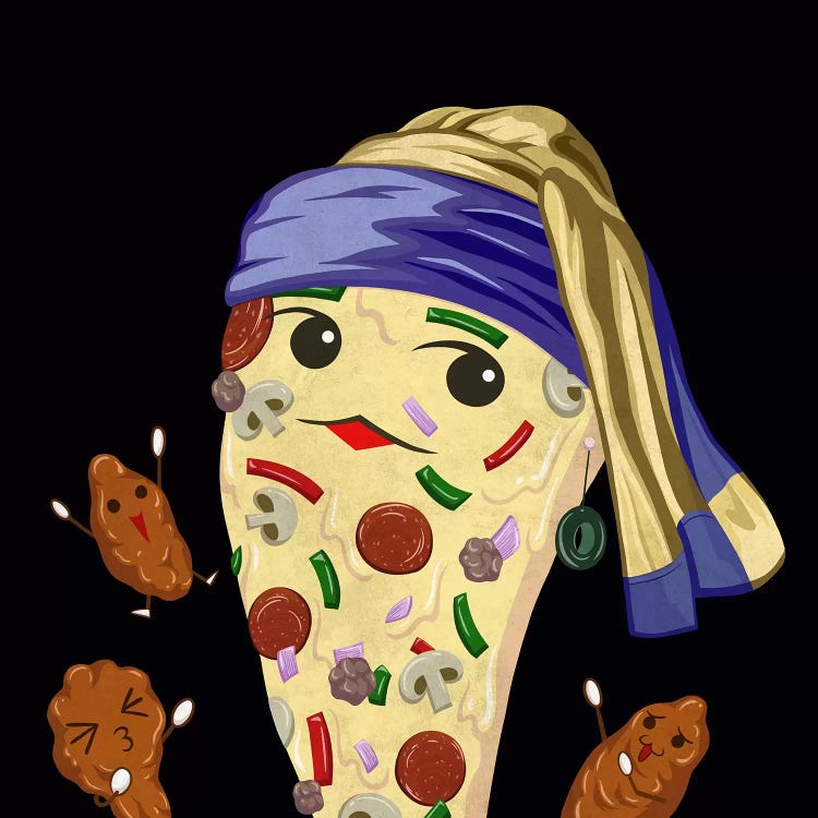 Pizza Girl with an Olive Earring