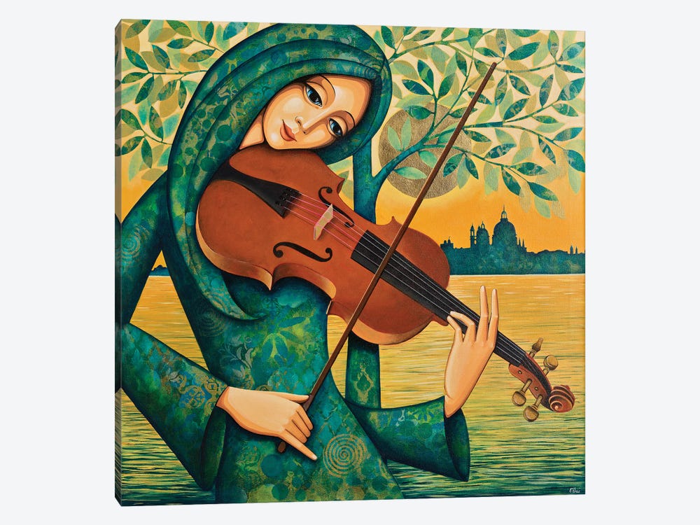 Venetian Violin by Daniela Prezioso Einwaller 1-piece Canvas Artwork