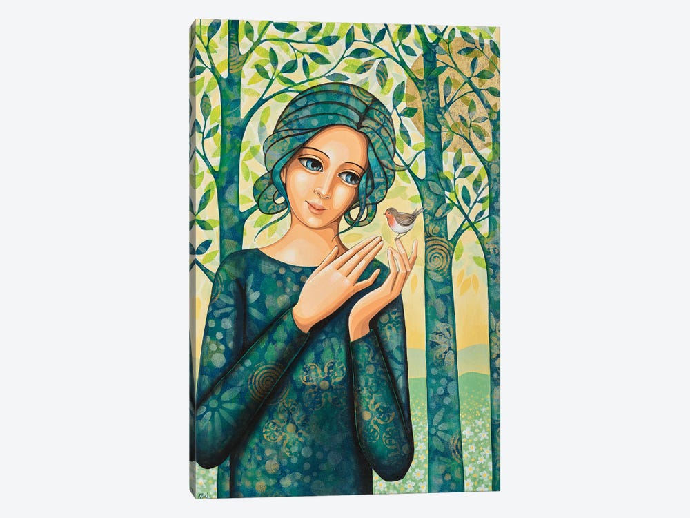 Spring, The Tale Of The Robin by Daniela Prezioso Einwaller 1-piece Canvas Art Print