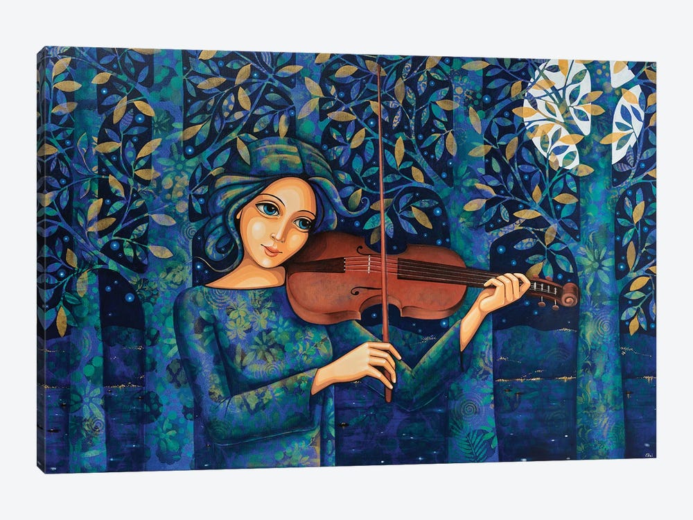 Night Violin by Daniela Prezioso Einwaller 1-piece Canvas Wall Art