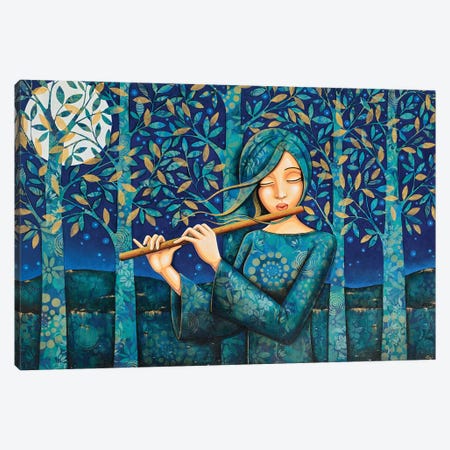 Night Flute Canvas Print #DPZ7} by Daniela Prezioso Einwaller Canvas Wall Art