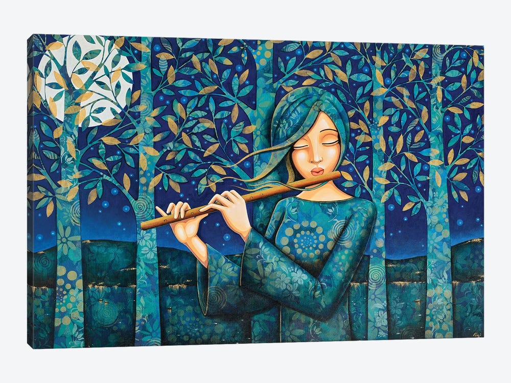 Night Flute by Daniela Prezioso Einwaller 1-piece Canvas Art Print