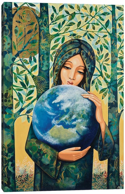 The World In Your Hands Canvas Art Print - Daniela Prezioso Einwaller