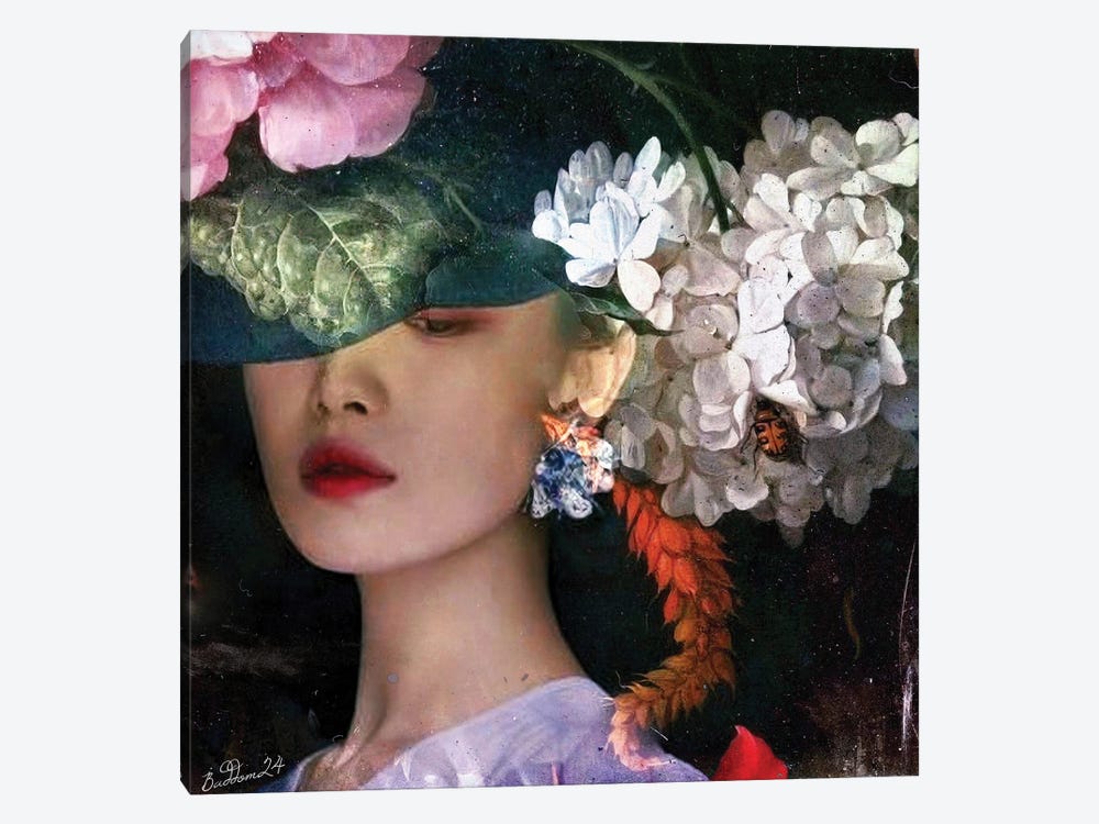 Lady With White Lilac by Dominique Baduel 1-piece Canvas Print