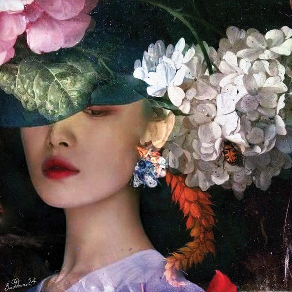 Lilacs: Lady With White Lilac by Dominique Baduel