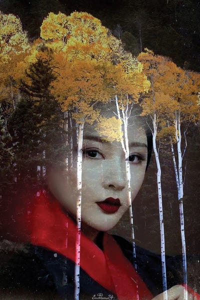Dominique Baduel: Birch Geisha by Dominique Baduel