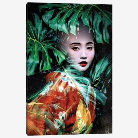 Jungle Geisha Canvas Print #DQB61} by Dominique Baduel Art Print