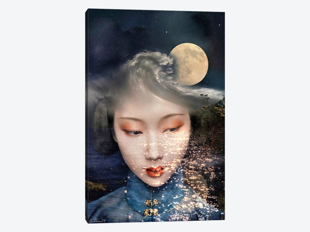 Moonlight Geisha by Dominique Baduel 1-piece Canvas Wall Art