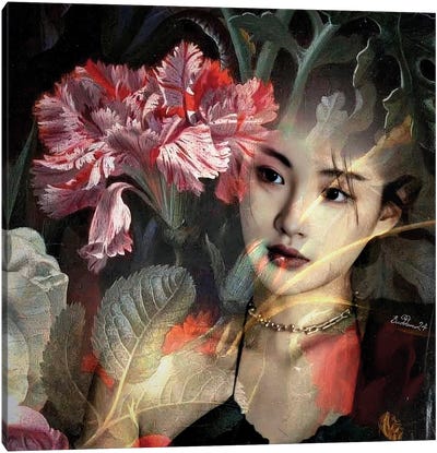 Lady Carnation Canvas Art Print - Dominique Baduel