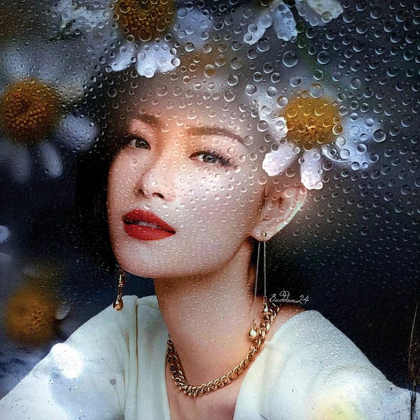 Rain: Misty Daisy by Dominique Baduel