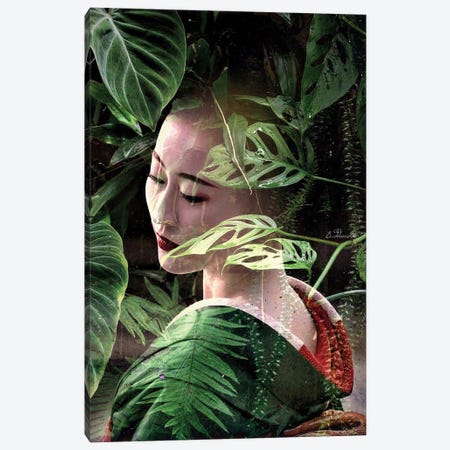 Tropical Geisha Canvas Print #DQB90} by Dominique Baduel Canvas Artwork