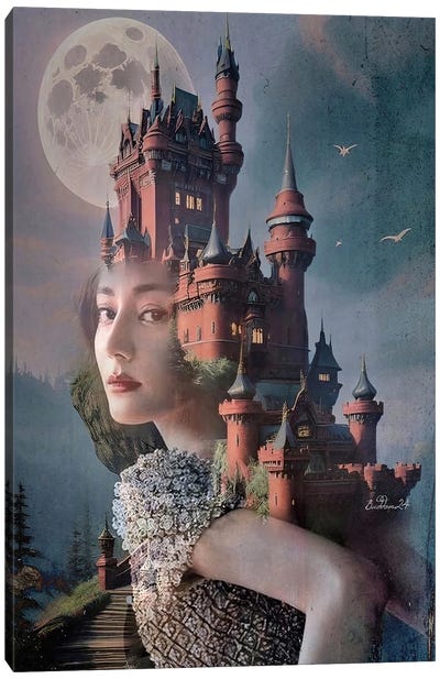 Princess In A Castle Canvas Art Print - Castle & Palace Art