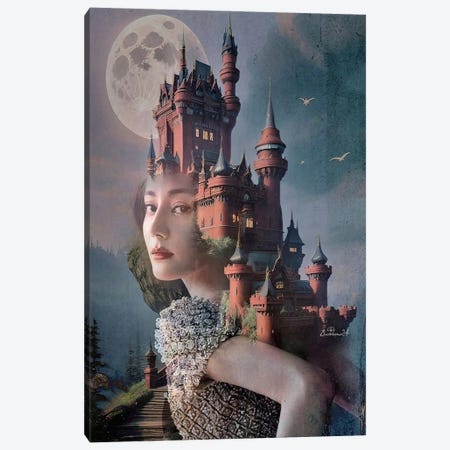 Princess In A Castle Canvas Print #DQB96} by Dominique Baduel Art Print