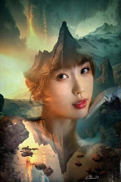 Mona Lisa by Dominique Baduel art print