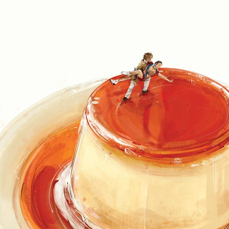 Panna Cotta Skating by Daria Rosso wall art