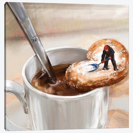 Hot Chocolate Canvas Print #DRA29} by Daria Rosso Canvas Art