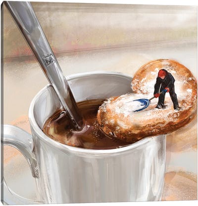 Hot Chocolate Canvas Art Print - Daria Rosso