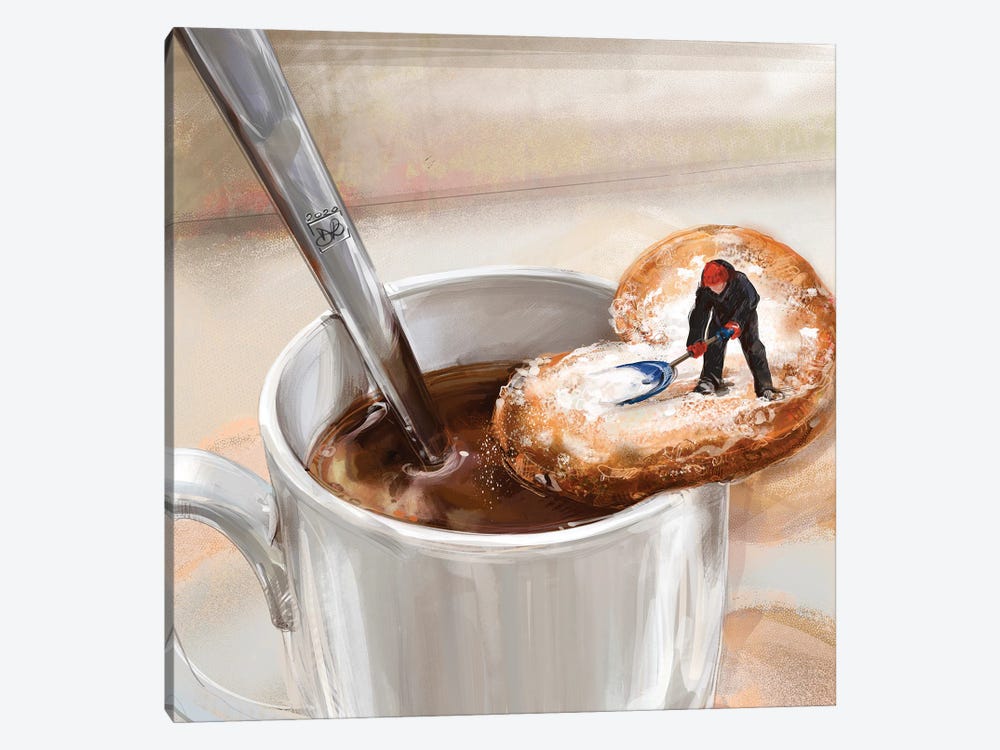 Hot Chocolate by Daria Rosso 1-piece Canvas Art Print