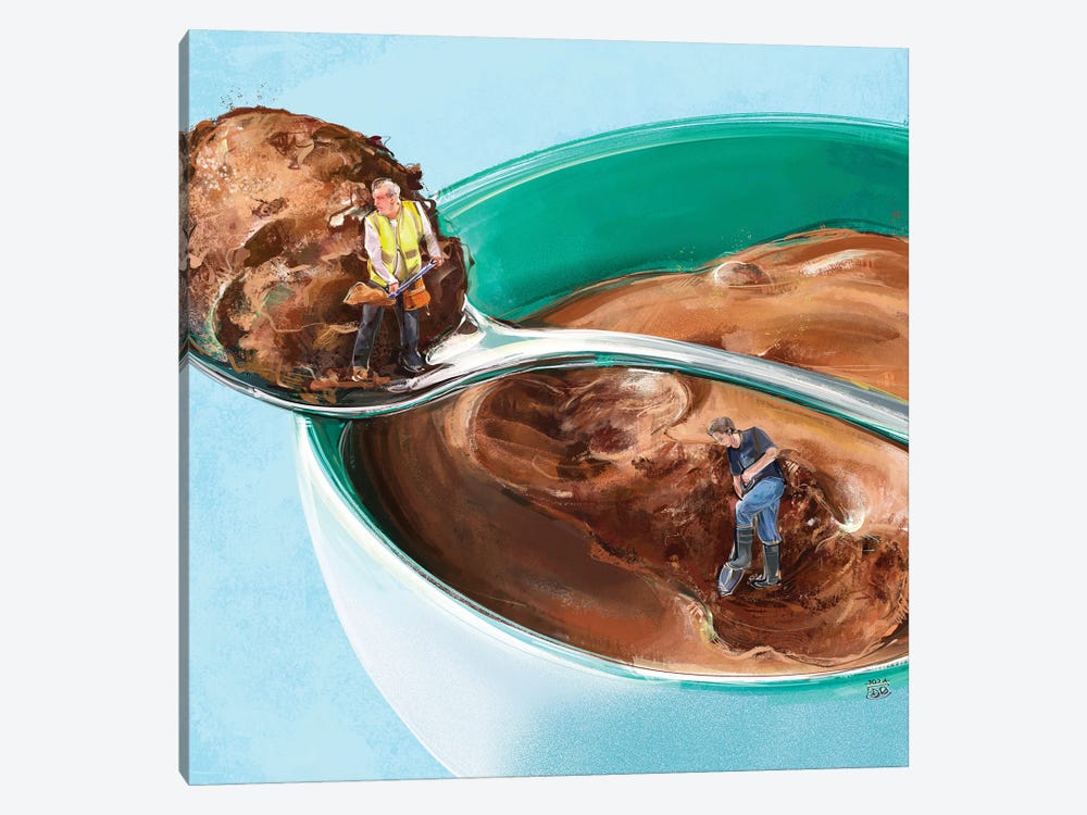 Pudding It Out by Daria Rosso 1-piece Canvas Print