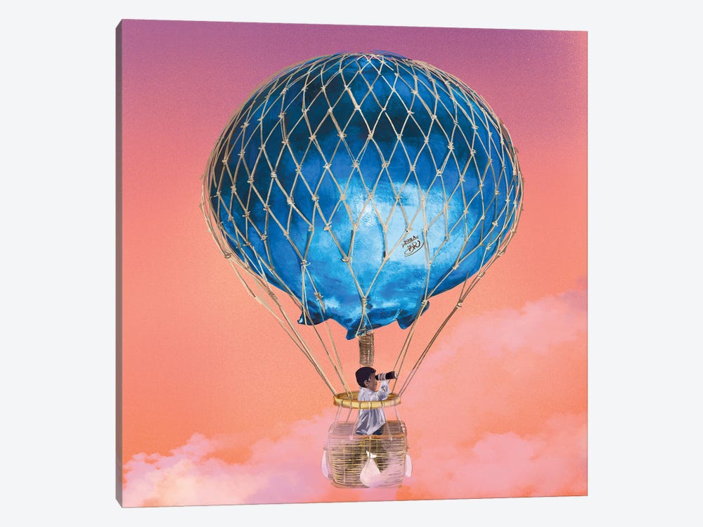 Blue-Air Baloon by Daria Rosso 1-piece Art Print