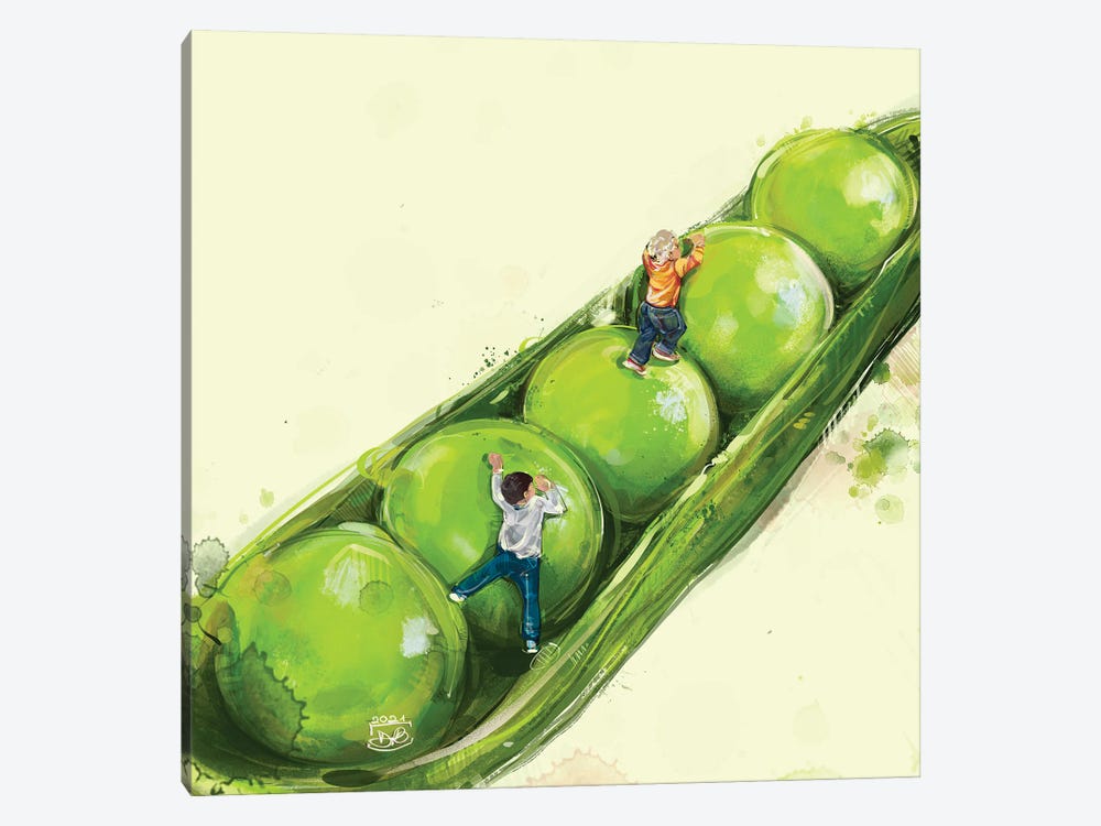 Happy Peas by Daria Rosso 1-piece Canvas Art