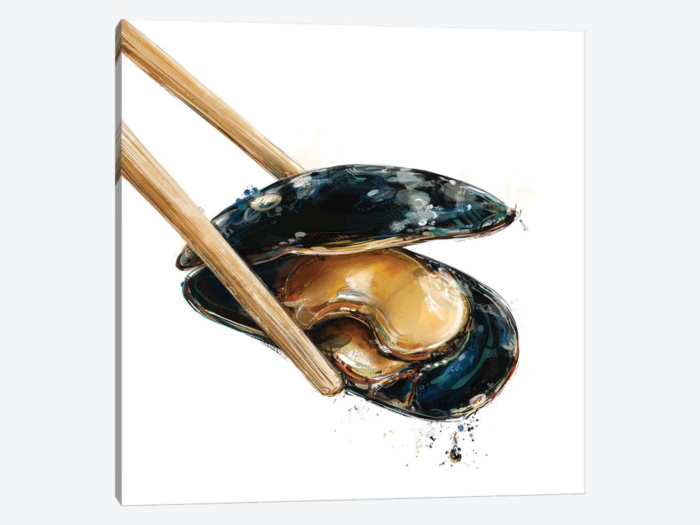 The Chopstick Series - Mussel by Daria Rosso 1-piece Canvas Art