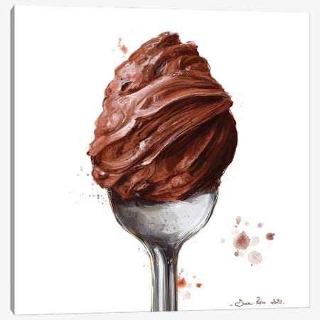 A Spoonful Of- Chocolate Canvas Print #DRA59} by Daria Rosso Canvas Print