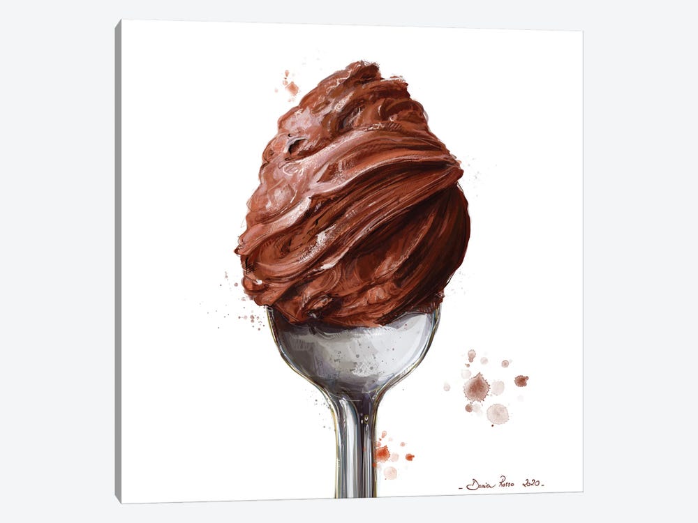 A Spoonful Of- Chocolate by Daria Rosso 1-piece Canvas Artwork