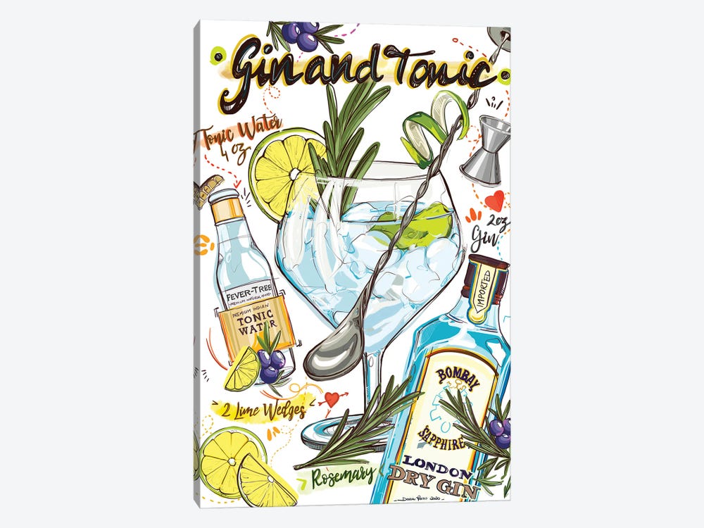 Gin And Tonic by Daria Rosso 1-piece Art Print