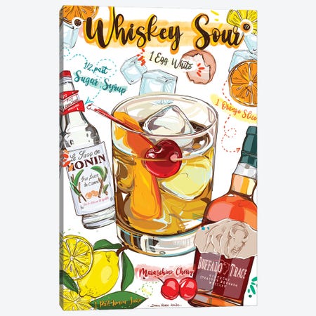 Whiskey Sour Canvas Print #DRA62} by Daria Rosso Canvas Art