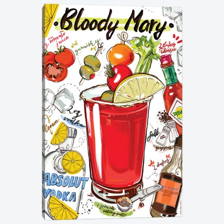 Bloody Mary Canvas Print #DRA63} by Daria Rosso Canvas Wall Art
