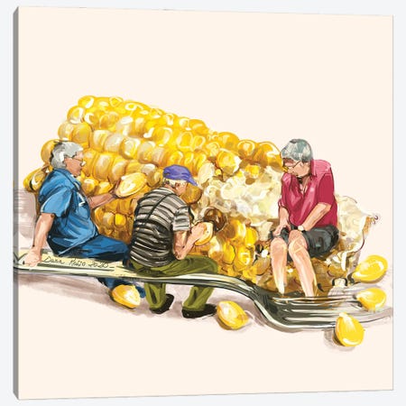 Corn-centration Canvas Print #DRA7} by Daria Rosso Canvas Art
