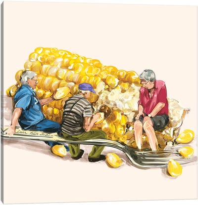 Corn-centration Canvas Art Print - Daria Rosso